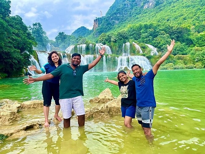 Vishnu K Nair and his wife (right), went on a 23-day trip to Vietnam in November 2022, along with two friends. Read more at: https://www.deccanherald.com/metrolife/metrolife-your-bond-with-bengaluru/vietnam-catching-on-as-tourist-attraction-1196715.html Vishnu K Nair and his wife (right), went on a 23-day trip to Vietnam in November 2022, along with two friends. Read more at: https://www.deccanherald.com/metrolife/metrolife-your-bond-with-bengaluru/vietnam-catching-on-as-tourist-attraction-1196715.html