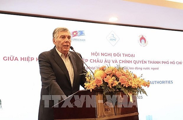 Alain Cany, Chairman of the European Chamber of Commerce in Vietnam (EuroCham) speaks at the event. (Photo: VNA) Alain Cany, Chairman of the European Chamber of Commerce in Vietnam (EuroCham) speaks at the event. (Photo: VNA)
