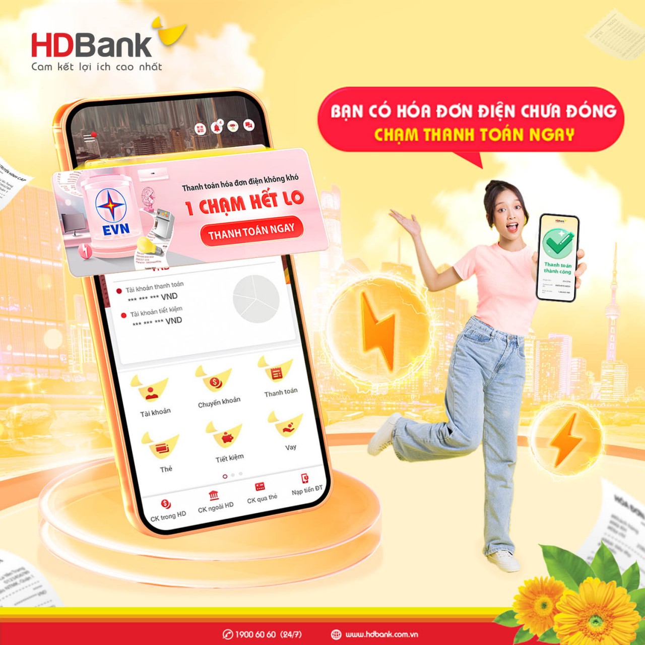 Tính năng “1 chạm” nâng cấp độ cho App HDBank Tính năng “1 chạm” nâng cấp độ cho App HDBank