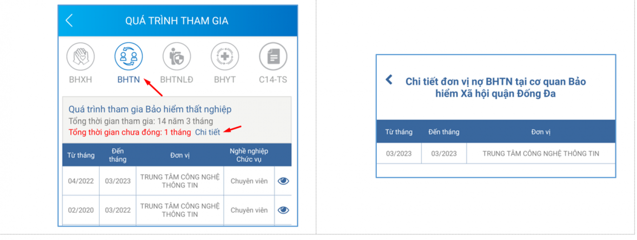 VssID bổ sung tính năng hiển thị thời gian chưa đóng BHXH, BHTN VssID bổ sung tính năng hiển thị thời gian chưa đóng BHXH, BHTN