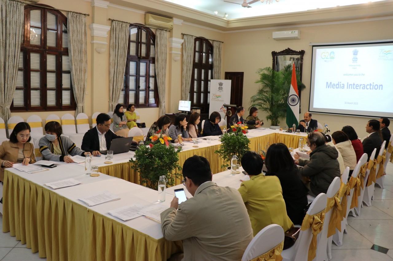 Đại sứ Sandeep Arya: Năm 2023 sẽ có nhiều hoạt động thúc đẩy giao lưu nhân dân hai nước Việt Nam-Ấn Độ Đại sứ Sandeep Arya: Năm 2023 sẽ có nhiều hoạt động thúc đẩy giao lưu nhân dân hai nước Việt Nam-Ấn Độ