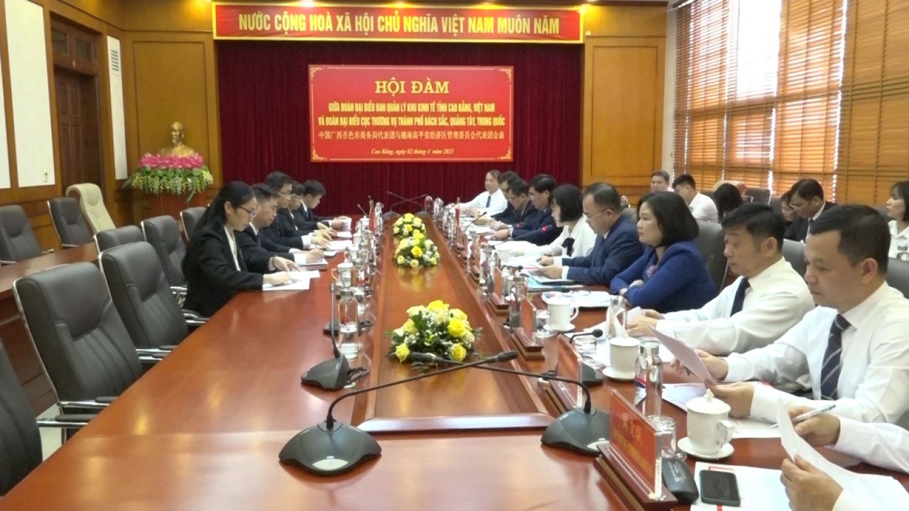 Thúc đẩy hợp tác giữa Cao Bằng và Bách Sắc (Trung Quốc) Thúc đẩy hợp tác giữa Cao Bằng và Bách Sắc (Trung Quốc)