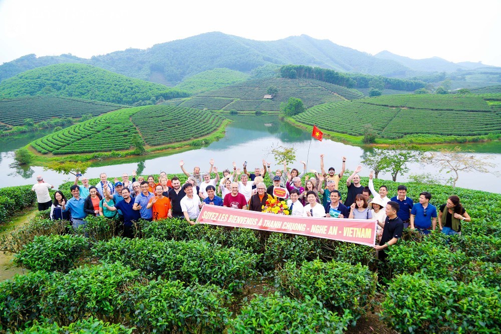 Du khách Pháp hào hứng khám phá vẻ đẹp Đảo chè ở Nghệ An Du khách Pháp hào hứng khám phá vẻ đẹp Đảo chè ở Nghệ An