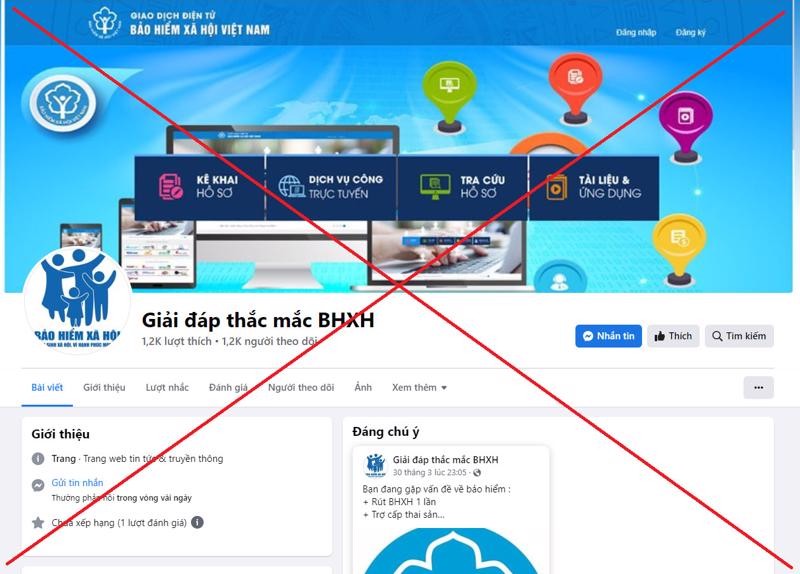Cảnh báo fanpage giả mạo cơ quan bảo hiểm xã hội để lừa đảo người dân Cảnh báo fanpage giả mạo cơ quan bảo hiểm xã hội để lừa đảo người dân
