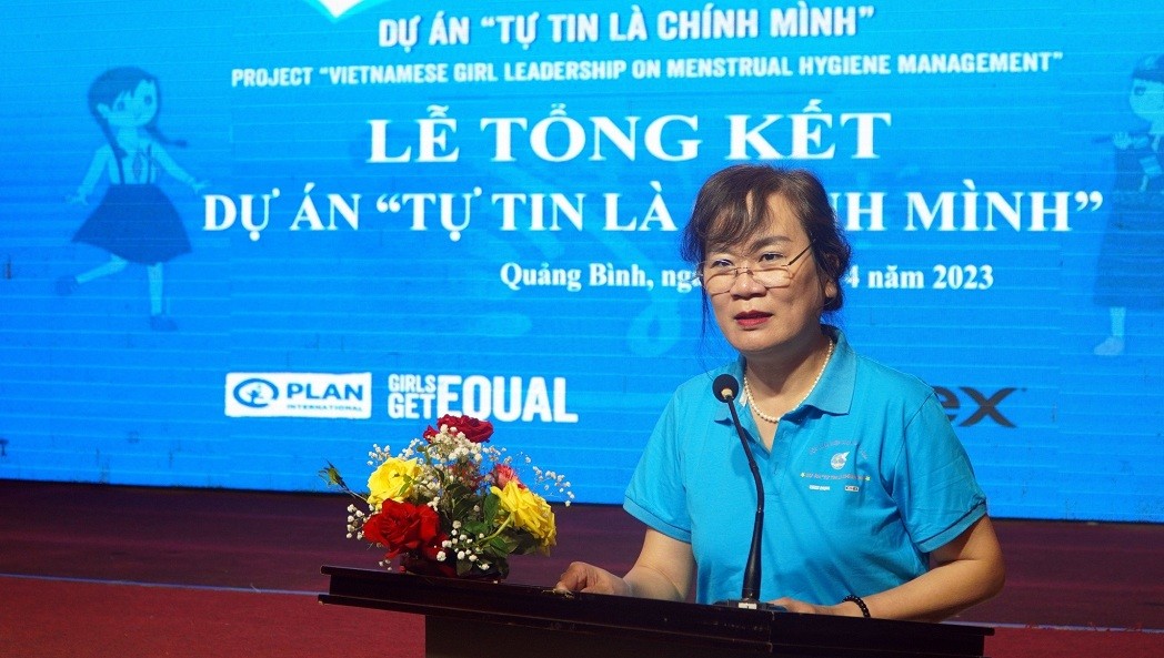 At the project Improving Menstrual Health and Hygiene for Vietnam's Young Girls