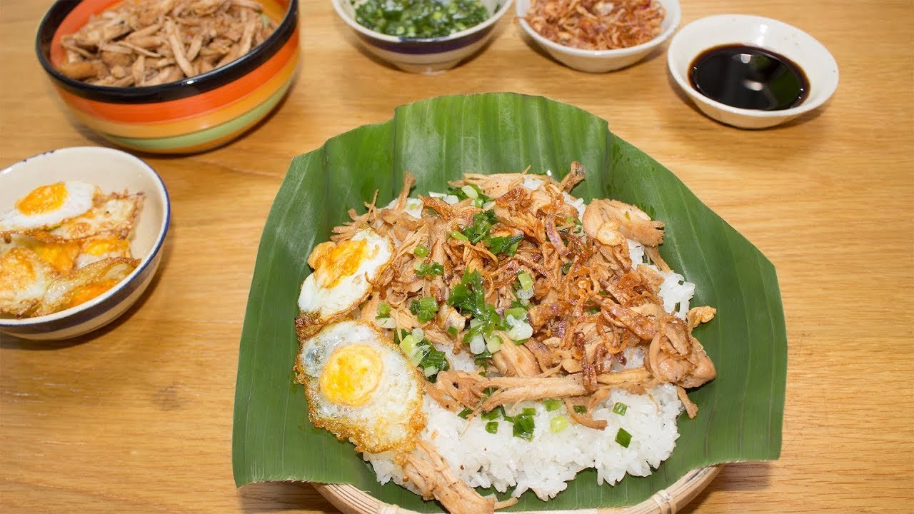 Món xôi gà (Ảnh: gachaybo.com). Món xôi gà (Ảnh: gachaybo.com).