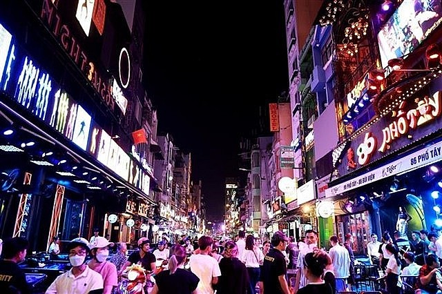 Bùi Viện walking street - a popular nighttime destination for foreign visitors and young local people in Hồ Chí Minh City. Photo: VNA Bùi Viện walking street - a popular nighttime destination for foreign visitors and young local people in Hồ Chí Minh City. Photo: VNA