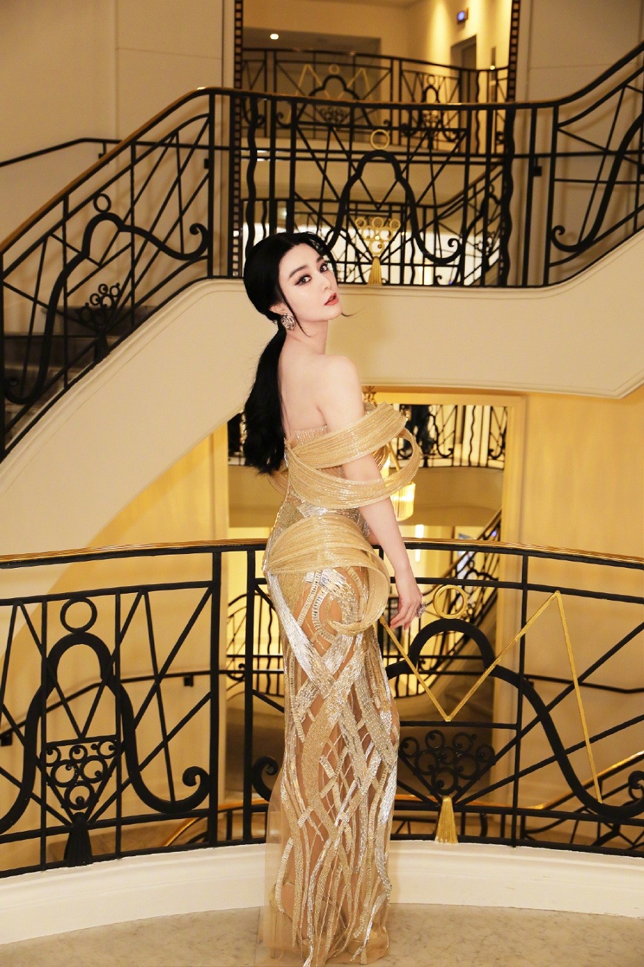 Celebrity Wears Dresses of Vietnamese Designer at Cannes Film Festival 2023