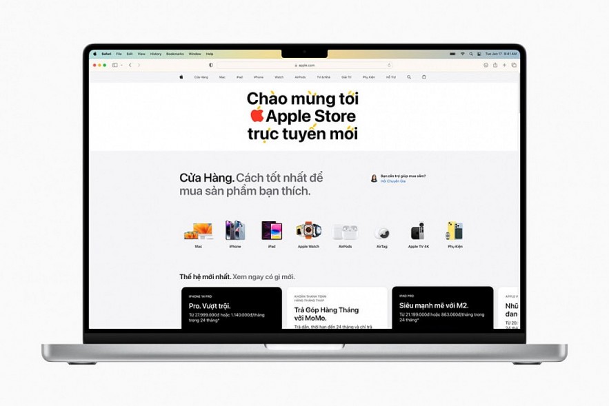 Apple launches an online store in Vietnam on May 18 Apple launches an online store in Vietnam on May 18