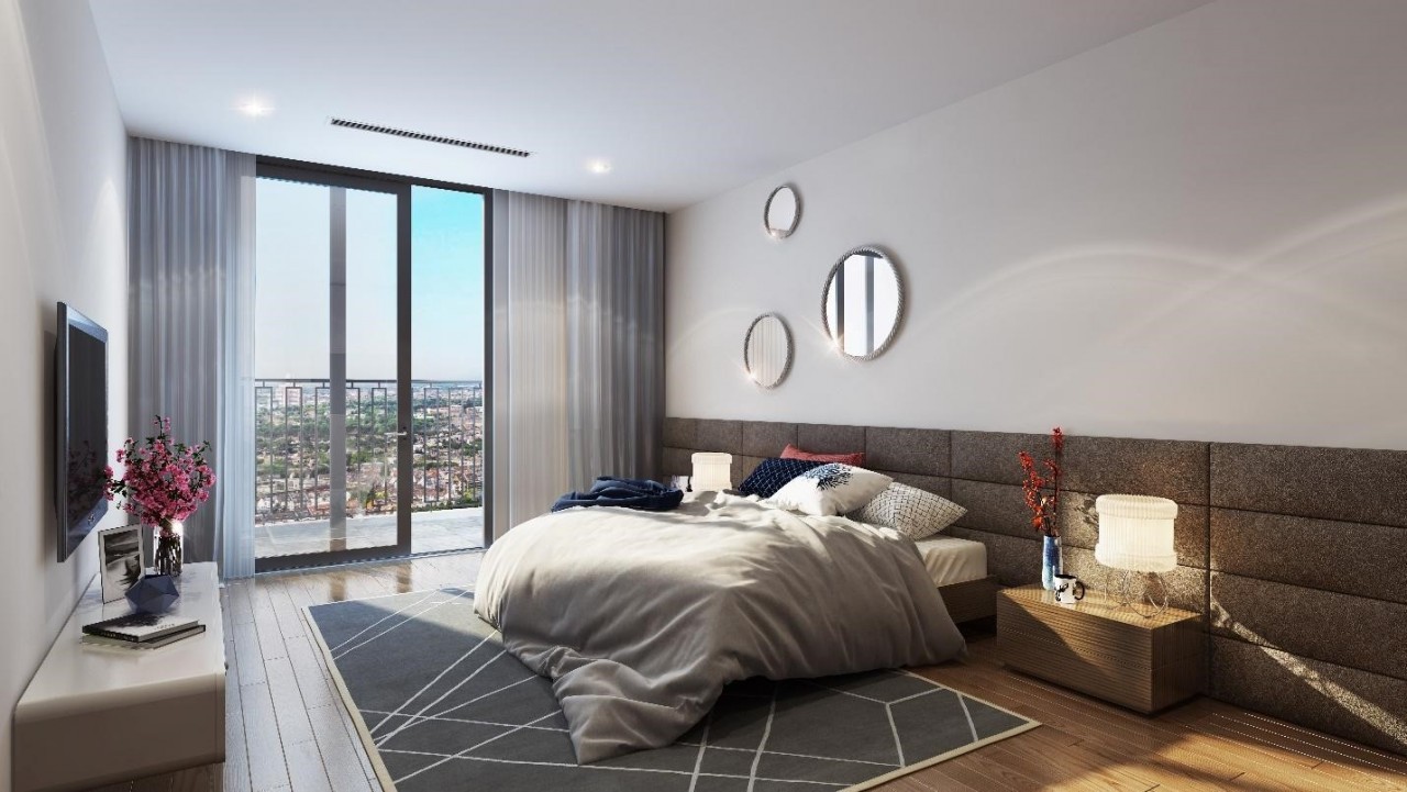 Hinode City sử dụng cửa kính Low-E giúp căn hộ thông thoáng và đón được nhiều ánh sáng tự nhiên. Ảnh HT Hinode City sử dụng cửa kính Low-E giúp căn hộ thông thoáng và đón được nhiều ánh sáng tự nhiên. Ảnh HT