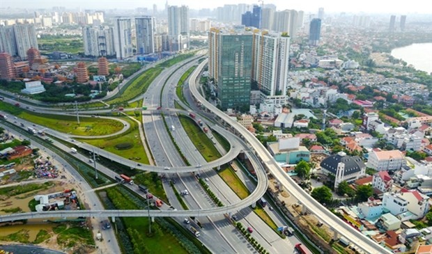 View of an elevated road system in HCM City. VGP Photo View of an elevated road system in HCM City. VGP Photo