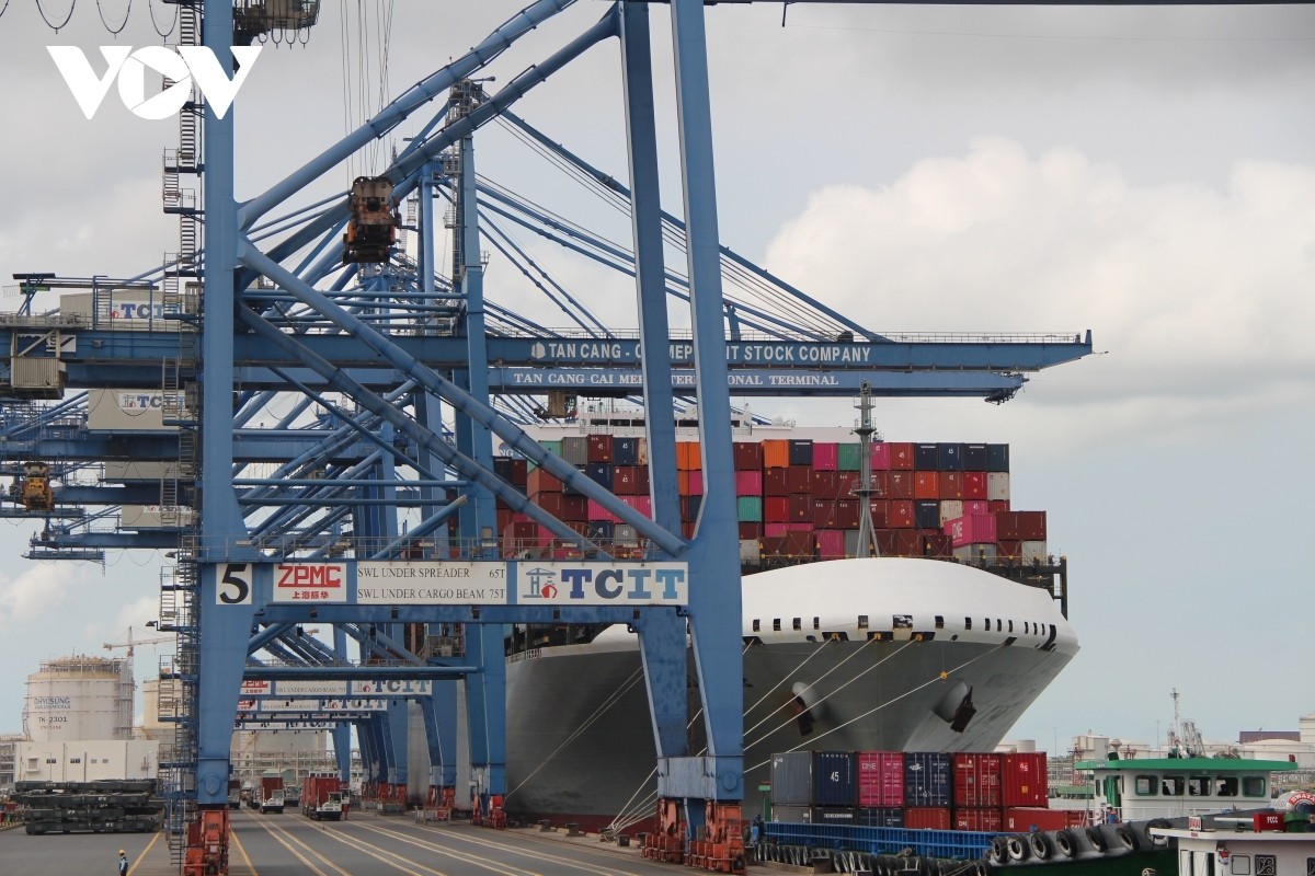 Cai Mep port is named among most effective container seaports worldwide. Source: VOV Cai Mep port is named among most effective container seaports worldwide. Source: VOV