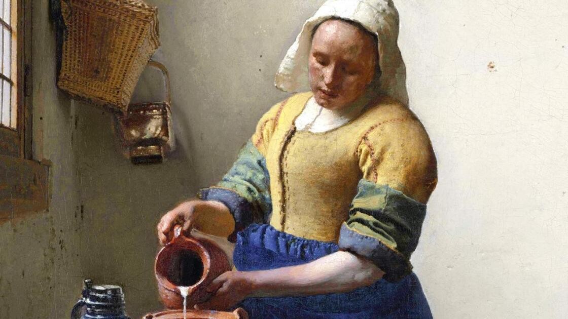Johannes Vermeer's 'The Milkmaid'. Photo: Sotheby's Johannes Vermeer's 'The Milkmaid'. Photo: Sotheby's