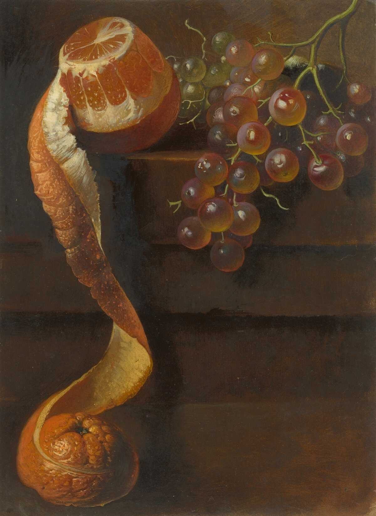 Still Life with Peeled Orange and Bunch of Grapes - Albertus Steenbergen. Photo: Fine Art America Still Life with Peeled Orange and Bunch of Grapes - Albertus Steenbergen. Photo: Fine Art America