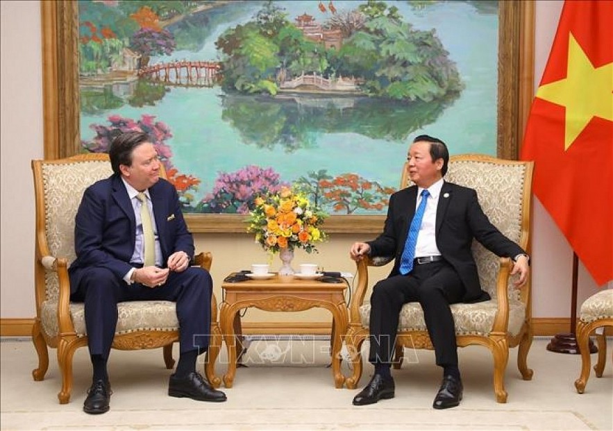 Deputy Prime Minister Tran Hong Ha receives US Ambassador to Vietnam Marc E. Knapper (Photo: VNA) Deputy Prime Minister Tran Hong Ha receives US Ambassador to Vietnam Marc E. Knapper (Photo: VNA)