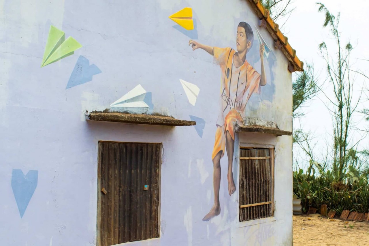 One of the murals at Tam Thanh Mural Village. Photo: Hidden Hoi An One of the murals at Tam Thanh Mural Village. Photo: Hidden Hoi An