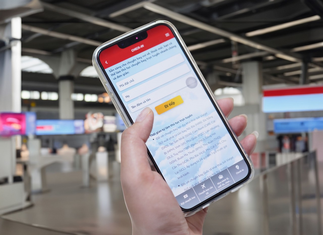 Làm thủ tục trực tuyến Vietjet: Bay thảnh thơi, không lo xếp hàng Làm thủ tục trực tuyến Vietjet: Bay thảnh thơi, không lo xếp hàng