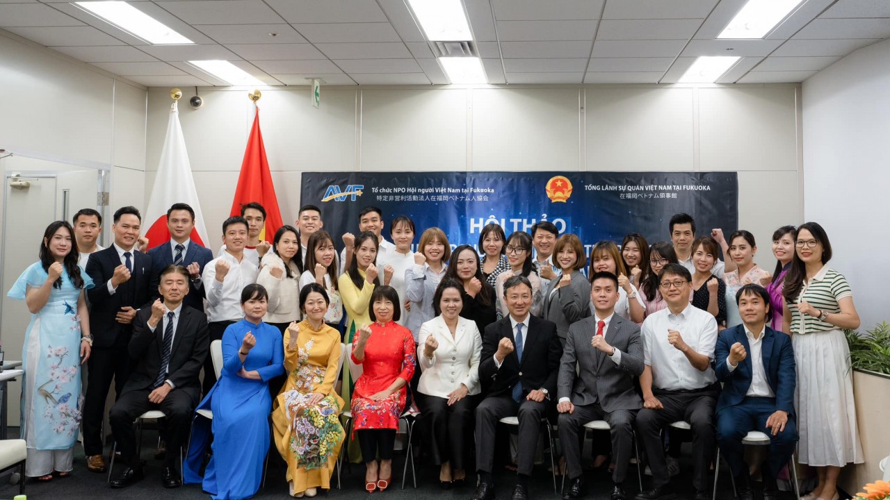 Participants in the workshop in Fukuoka prefecture on June 3. Photo: VNA Participants in the workshop in Fukuoka prefecture on June 3. Photo: VNA