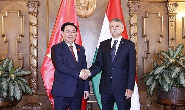 National Assembly Chairman Vuong Dinh Hue met with his Hungarian counterpart László Kövér on June 27 last year. (Photo: VNA) National Assembly Chairman Vuong Dinh Hue met with his Hungarian counterpart László Kövér on June 27 last year. (Photo: VNA)
