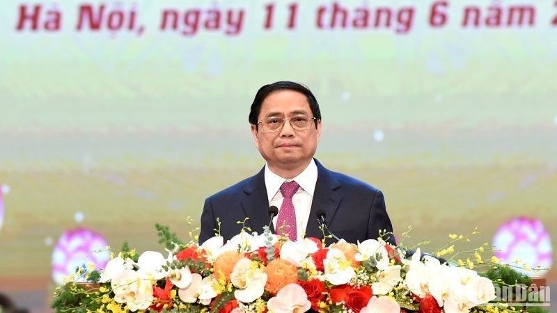 Thủ tướng Chính phủ Phạm Minh Chính phát biểu tại hội nghị. (Ảnh: TRẦN HẢI) Thủ tướng Chính phủ Phạm Minh Chính phát biểu tại hội nghị. (Ảnh: TRẦN HẢI)