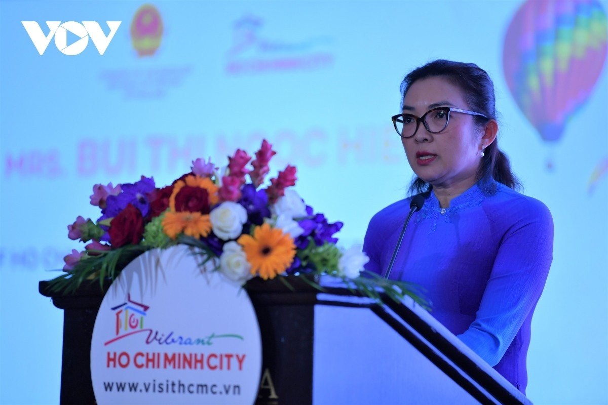 Bui Thi Ngoc Hieu, deputy director of the Ho Chi Minh City Department of Tourism addresses the event. Source: VOV Bui Thi Ngoc Hieu, deputy director of the Ho Chi Minh City Department of Tourism addresses the event. Source: VOV