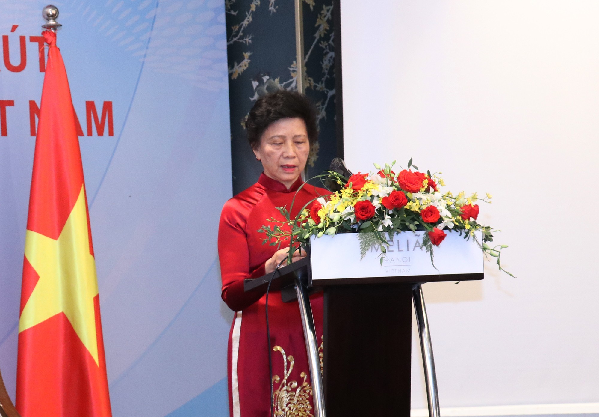 Bà Phương Song Liên, đại diện Câu lạc bộ cựu du học sinh Việt Nam tại Cuba phát biểu tại buổi gặp gỡ Thủ tướng Cuba Manuel Marreo Cruz hồi cuối tháng 9/2022 (Ảnh: Thu Hà). Bà Phương Song Liên, đại diện Câu lạc bộ cựu du học sinh Việt Nam tại Cuba phát biểu tại buổi gặp gỡ Thủ tướng Cuba Manuel Marreo Cruz hồi cuối tháng 9/2022 (Ảnh: Thu Hà).