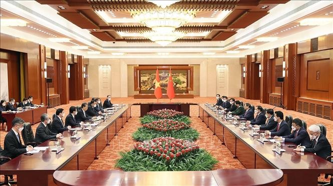 Thủ tướng Phạm Minh Chính hội kiến Ủy viên trưởng Nhân đại toàn quốc Trung Quốc Thủ tướng Phạm Minh Chính hội kiến Ủy viên trưởng Nhân đại toàn quốc Trung Quốc