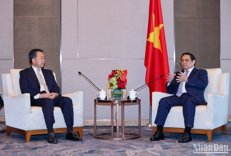 Prime Minister Pham Minh Chinh and Vice President of the Chinese People's Association for Friendship with Foreign Countries (CPAFFC) Yuan Mindao. Source: NDO Prime Minister Pham Minh Chinh and Vice President of the Chinese People's Association for Friendship with Foreign Countries (CPAFFC) Yuan Mindao. Source: NDO
