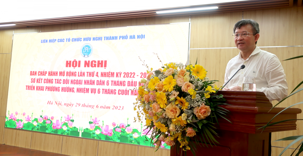 ông Nguyễn Ngọc Kỳ, Chủ tịch HAUFO phát biểu tại Hội nghị. ông Nguyễn Ngọc Kỳ, Chủ tịch HAUFO phát biểu tại Hội nghị.