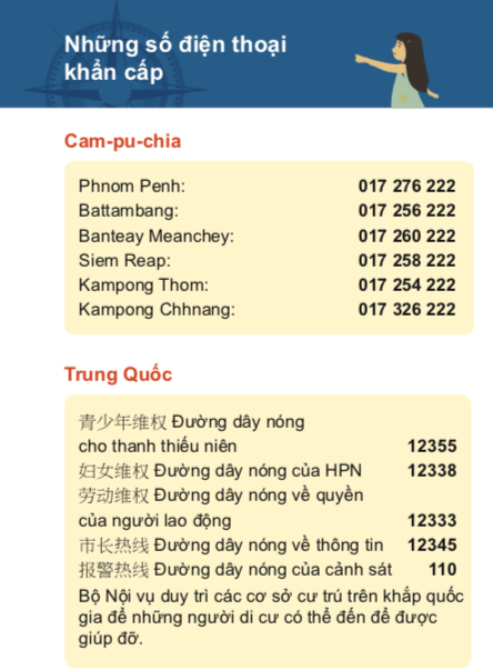 Những số điện thoại khẩn cấp dành cho người di cư Những số điện thoại khẩn cấp dành cho người di cư