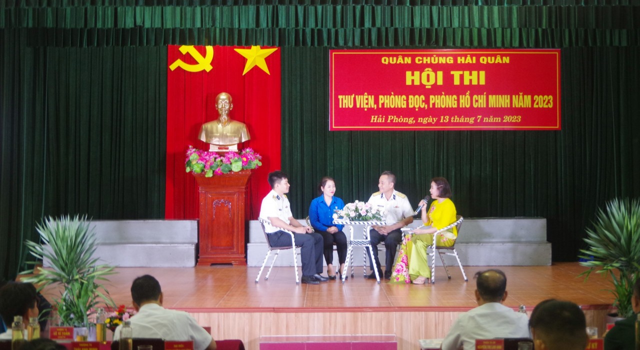 Quân chủng Hải quân: Chấm thi Hội thi thư viện, Phòng Hồ Chí Minh tại Bộ Tham mưu