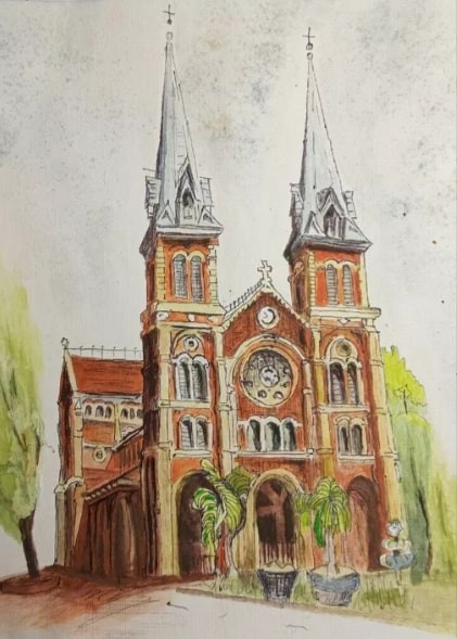 Russian Artist Draws Beautiful Artworks About Vietnam Russian Artist Draws Beautiful Artworks About Vietnam