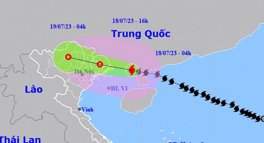 Typhoon TALIM has weakened before slamming into northern coastal provinces on July 18 afternoon. Typhoon TALIM has weakened before slamming into northern coastal provinces on July 18 afternoon.
