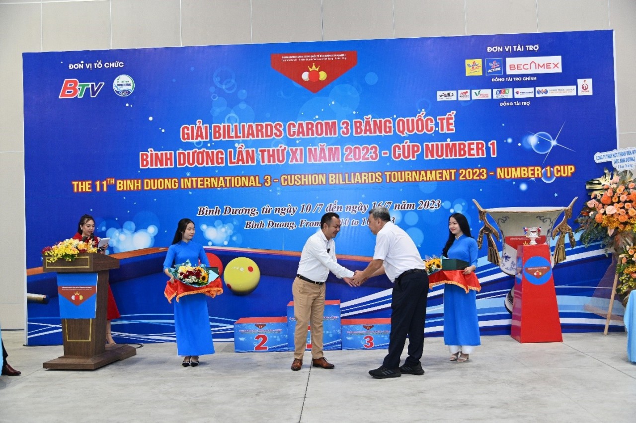 Tập đoàn Tân Hiệp Phát và Nhãn hàng Number 1 là đơn vị 6 năm liên tiếp đồng hành tài trợ Giải Billiards carom 3 băng quốc tế Bình Dương - Cúp Number 1. Tập đoàn Tân Hiệp Phát và Nhãn hàng Number 1 là đơn vị 6 năm liên tiếp đồng hành tài trợ Giải Billiards carom 3 băng quốc tế Bình Dương - Cúp Number 1.