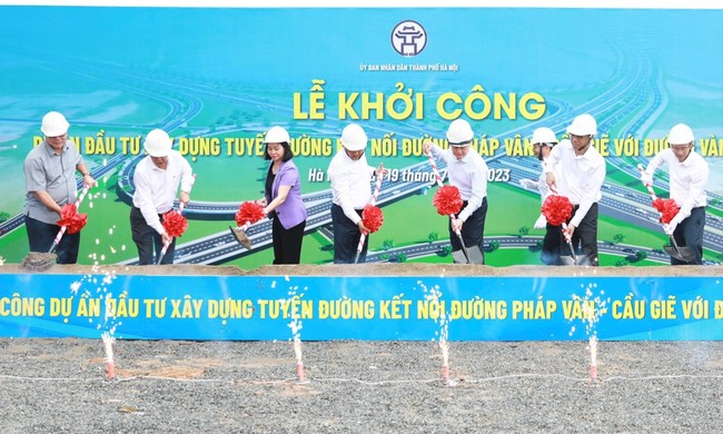 Hà Nội khởi công tuyến đường 3.200 tỷ kết nối cao tốc Pháp Vân - Cầu Giẽ với đường Vành đai 3 Hà Nội khởi công tuyến đường 3.200 tỷ kết nối cao tốc Pháp Vân - Cầu Giẽ với đường Vành đai 3 ảnh 1