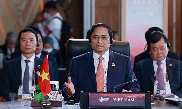 Prime Minister Pham Minh Chinh speaks at the 42nd ASEAN Summit and related meetings in Indonesia this year. (Photo: VNA)(Photo: VNA) Prime Minister Pham Minh Chinh speaks at the 42nd ASEAN Summit and related meetings in Indonesia this year. (Photo: VNA)(Photo: VNA)