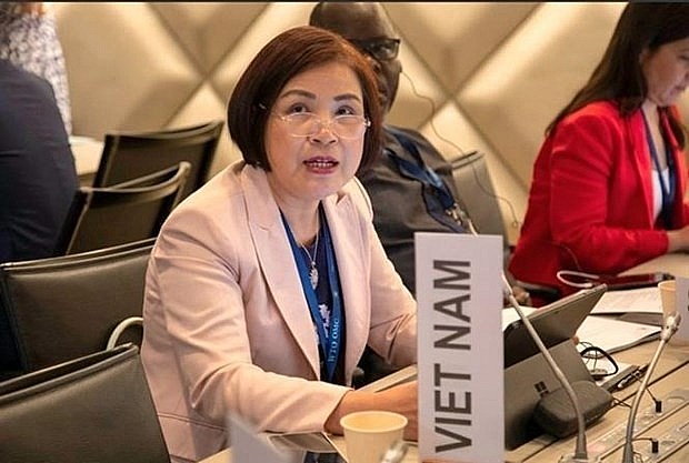 Vietnamese Ambassador Le Thi Tuyet Mai speaks at the 57th session of the International Trade Centre’s Joint Advisory Group on July 20. (Photo: VNA) Vietnamese Ambassador Le Thi Tuyet Mai speaks at the 57th session of the International Trade Centre’s Joint Advisory Group on July 20. (Photo: VNA)