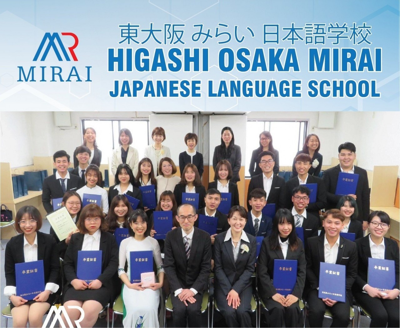 Trường Higashi-Osaka MIRAI Japanese Language School - Địa chỉ tin cậy của du học sinh Việt Nam Trường Higashi-Osaka MIRAI Japanese Language School - Địa chỉ tin cậy của du học sinh Việt Nam