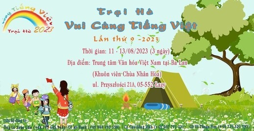 Trại hè “Vui cùng Tiếng Việt” năm 2023 tại Ba Lan Trại hè “Vui cùng Tiếng Việt” năm 2023 tại Ba Lan