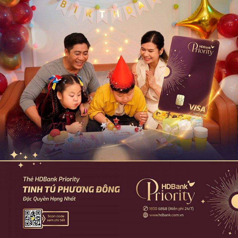 Thẻ tín dụng HDbank Priority - Tinh Tú Phương Đông: Ưu đãi ngập tràn cho khách hàng đặc biệt Thẻ tín dụng HDbank Priority - Tinh Tú Phương Đông: Ưu đãi ngập tràn cho khách hàng đặc biệt