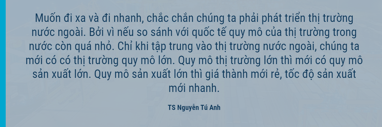 TS Nguyễn Tú Anh: Muốn đi xa và nhanh Việt Nam vẫn cần phát triển thị trường nước ngoài TS Nguyễn Tú Anh: Muốn đi xa và nhanh Việt Nam vẫn cần phát triển thị trường nước ngoài