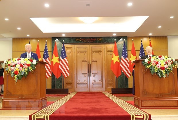 Việt Nam-Hoa Kỳ thông qua Tuyên bố chung, nâng tầm quan hệ hai nước | Chính trị | Vietnam+ (VietnamPlus) Việt Nam-Hoa Kỳ thông qua Tuyên bố chung, nâng tầm quan hệ hai nước | Chính trị | Vietnam+ (VietnamPlus)