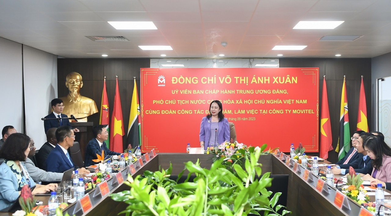 Phó Chủ tịch nước Võ Thị Ánh Xuân đến thăm và làm việc tại Viettel Mozambique Phó Chủ tịch nước Võ Thị Ánh Xuân đến thăm và làm việc tại Viettel Mozambique