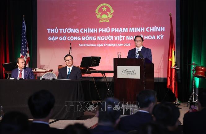 Thủ tướng Phạm Minh Chính gặp gỡ cộng đồng người Việt Nam tại Hoa Kỳ Chú thích ảnh