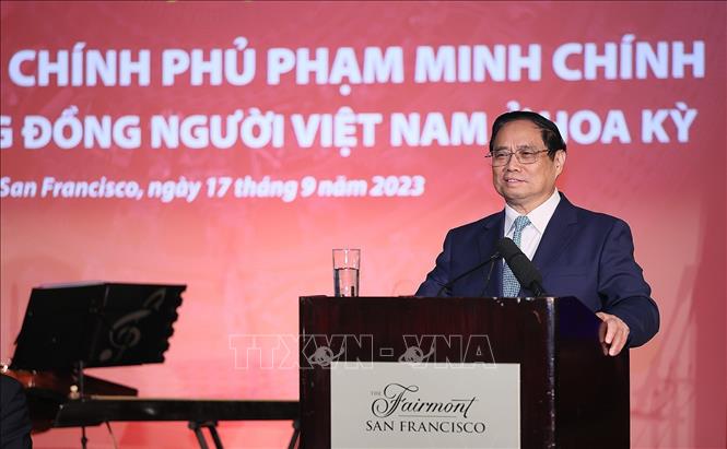 Thủ tướng Phạm Minh Chính gặp gỡ cộng đồng người Việt Nam tại Hoa Kỳ Chú thích ảnh