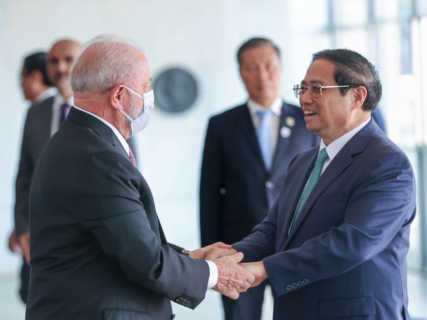 Thủ tướng Phạm Minh Chính hội đàm với Tổng thống Brazil Luiz Inacio Lula da Silva - Ảnh 2. Thủ tướng Phạm Minh Chính hội đàm với Tổng thống Brazil Luiz Inacio Lula da Silva - Ảnh 2.
