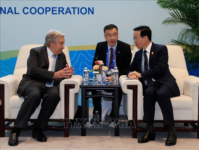 Chủ tịch nước Võ Văn Thưởng tiếp Tổng Thư ký LHQ António Guterres Chủ tịch nước Võ Văn Thưởng tiếp Tổng Thư ký LHQ António Guterres