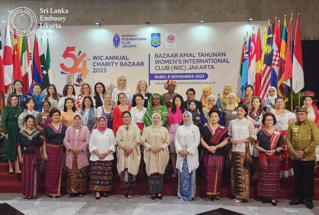 The Opening Ceremony of Women’s International Club (WIC) Annual Charity Bazaar 2023 at Jakarta Convention Center (JCC) Hall B on 08 November 2023. Source: Embassy of Sri Lanka to Indonesia The Opening Ceremony of Women’s International Club (WIC) Annual Charity Bazaar 2023 at Jakarta Convention Center (JCC) Hall B on 08 November 2023. Source: Embassy of Sri Lanka to Indonesia