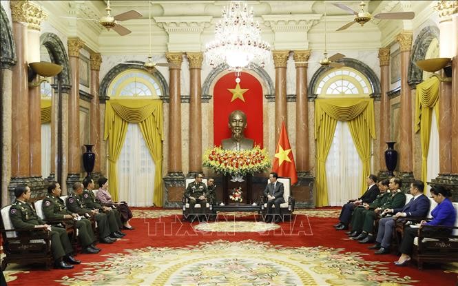 Chủ tịch nước Võ Văn Thưởng tiếp Phó Thủ tướng, Bộ trưởng Quốc phòng Campuchia Chủ tịch nước Võ Văn Thưởng tiếp Phó Thủ tướng, Bộ trưởng Quốc phòng Campuchia