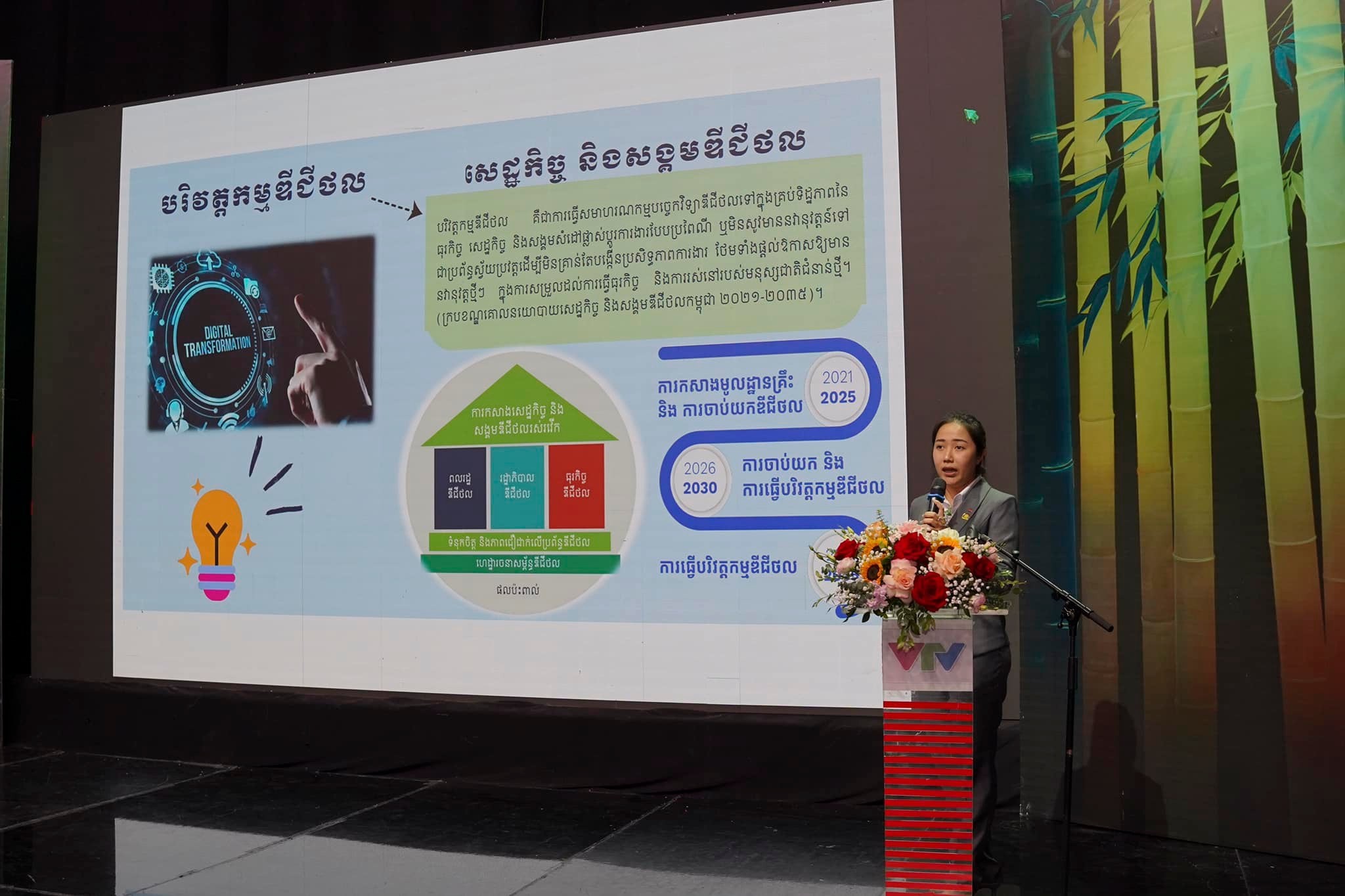 Một đại biểu thanh niên Campuchia trình bày tham luận tại Tọa đàm. (Ảnh: Trịnh Lý) Một đại biểu thanh niên Campuchia trình bày tham luận tại Tọa đàm. (Ảnh: Trịnh Lý)